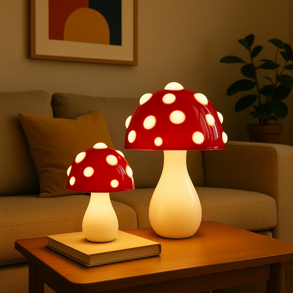 Amanita Mushroom LED Table Lamp Dimmable Light