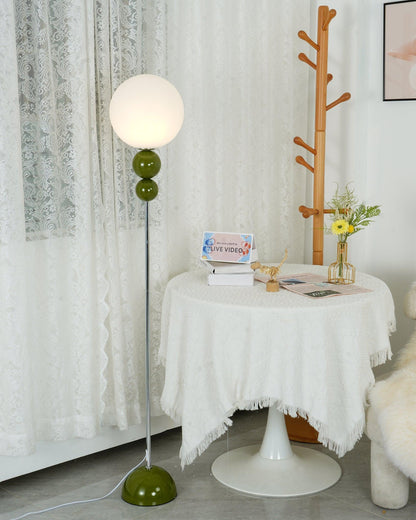 Clavel Modern Metal and Glass Floor Lamp
