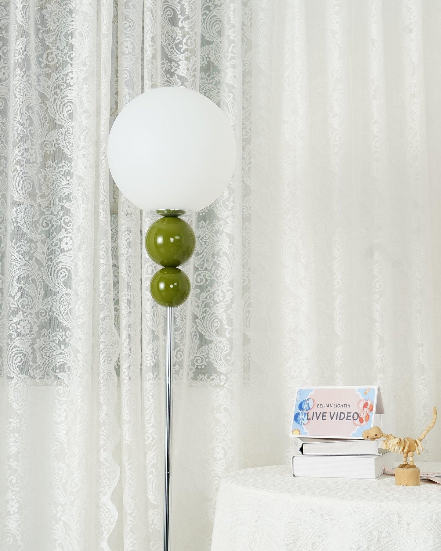 Clavel Modern Metal and Glass Floor Lamp