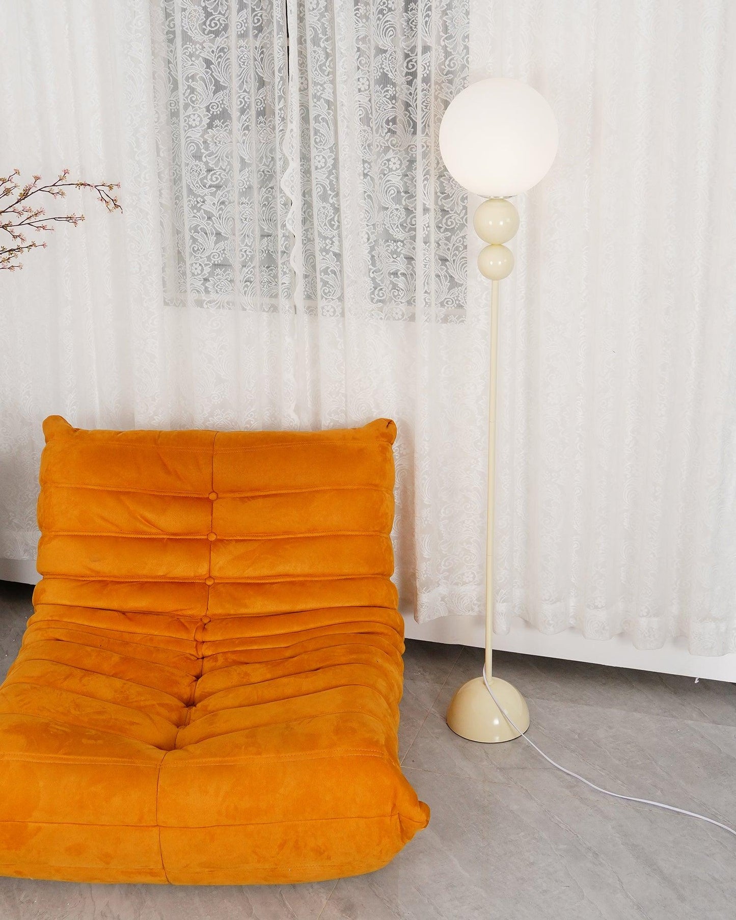 Clavel Modern Metal and Glass Floor Lamp