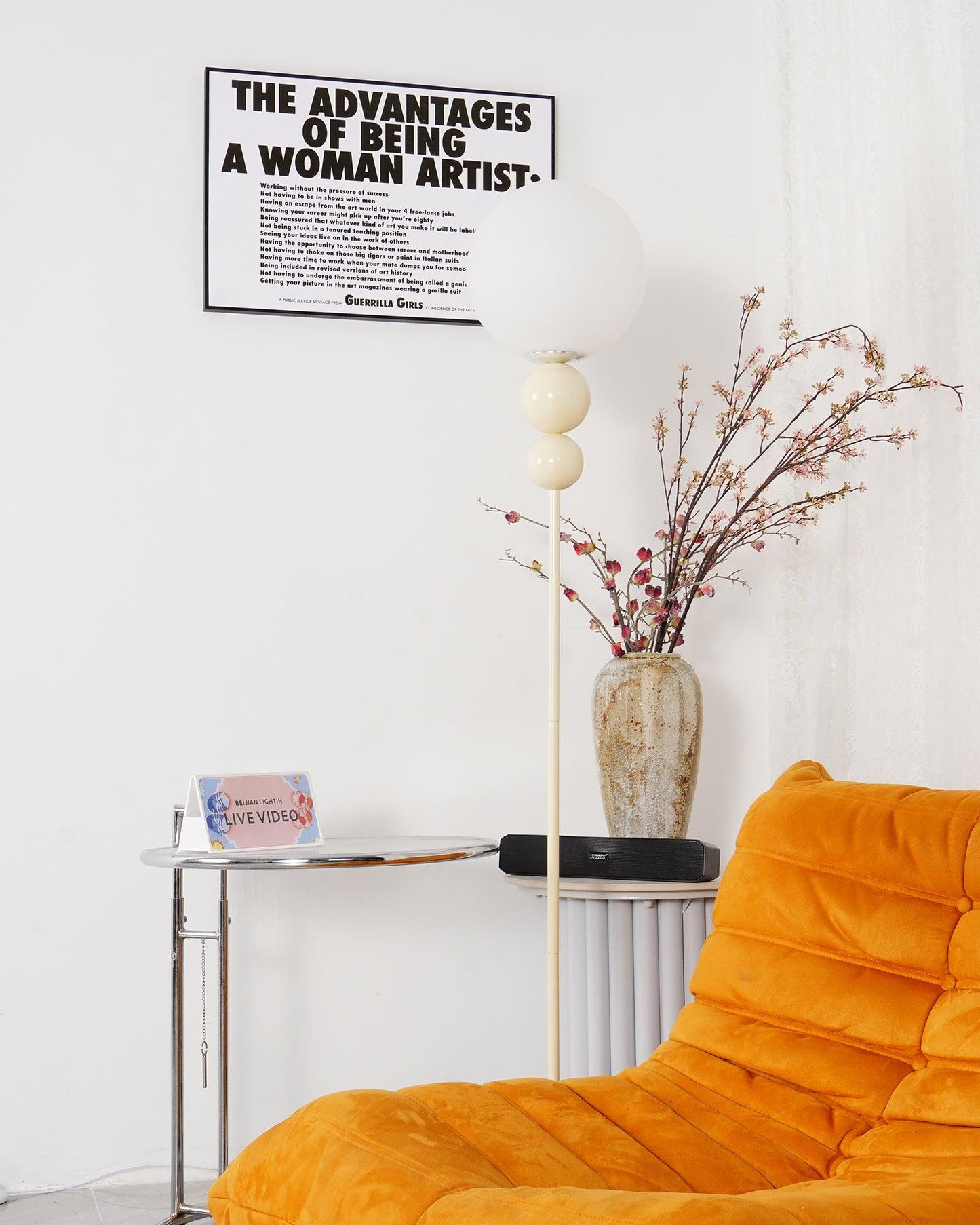 Clavel Modern Metal and Glass Floor Lamp