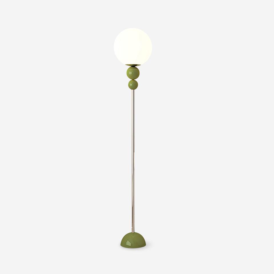 Clavel Modern Metal and Glass Floor Lamp