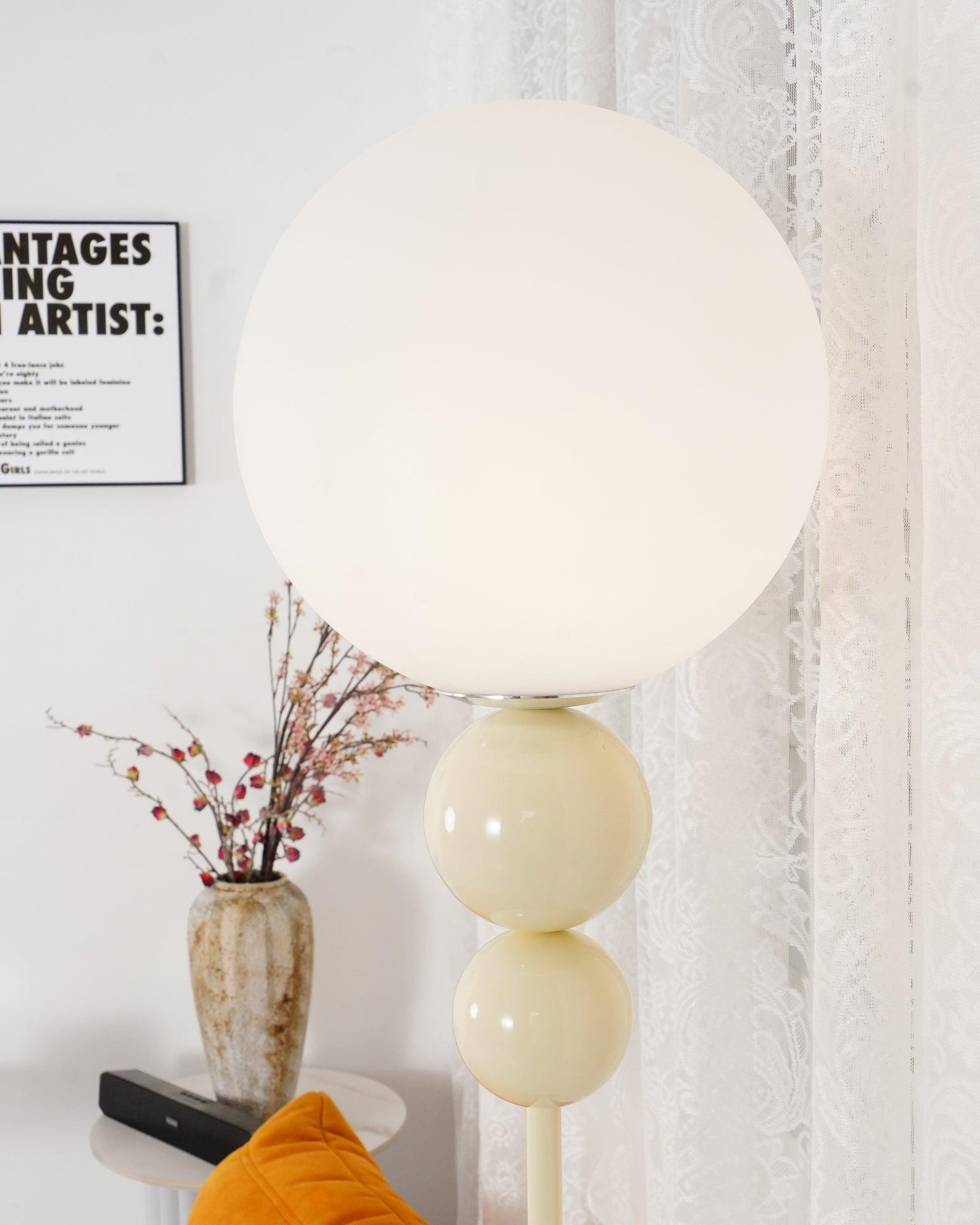 Clavel Modern Metal and Glass Floor Lamp