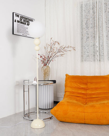 Clavel Modern Metal and Glass Floor Lamp
