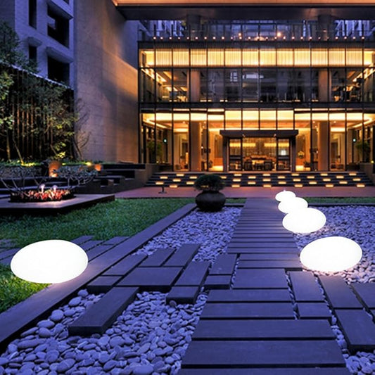 Cobblestone LED Garden Light with Remote Control