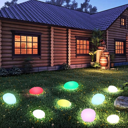 Cobblestone LED Garden Light with Remote Control