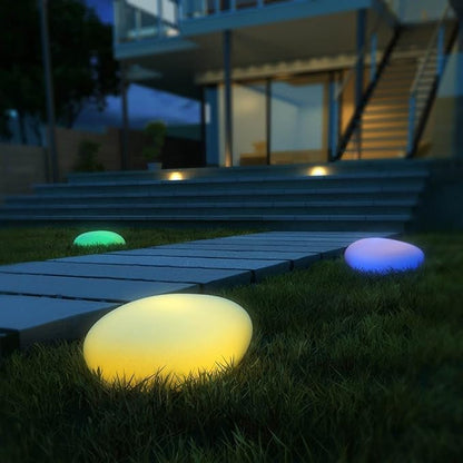 Cobblestone LED Garden Light with Remote Control