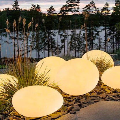 Cobblestone LED Garden Light with Remote Control