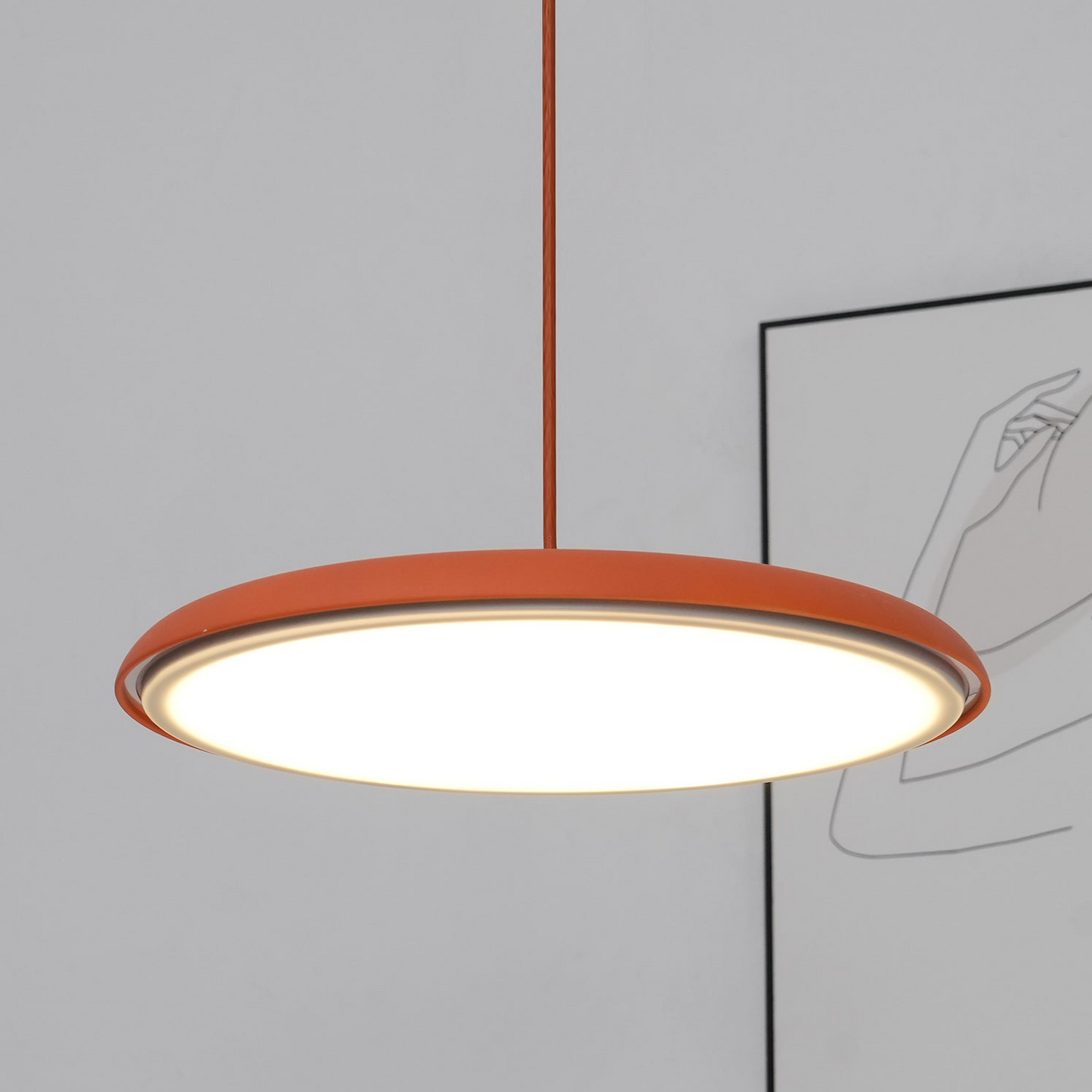 Modern Cookie Pendant Light Warm White LED