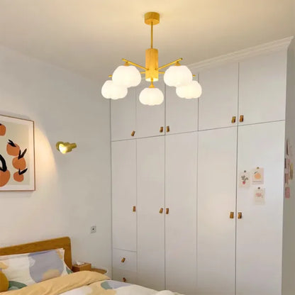 Modern Wooden Ball Chandelier Light