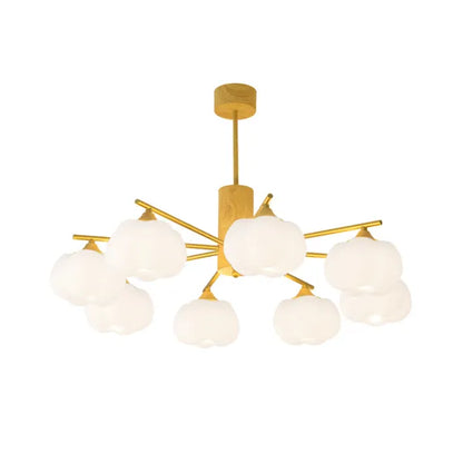 Modern Wooden Ball Chandelier Light