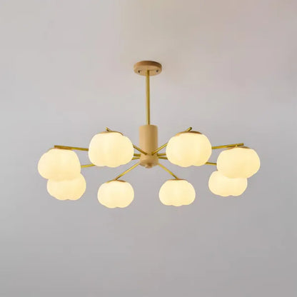 Modern Wooden Ball Chandelier Light