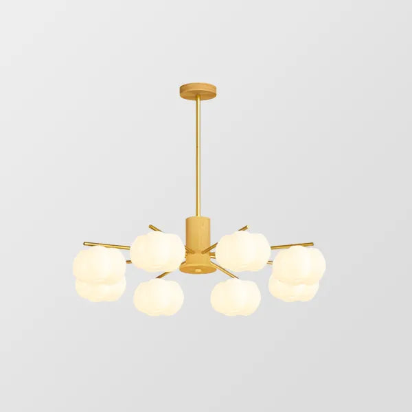 Modern Wooden Ball Chandelier Light