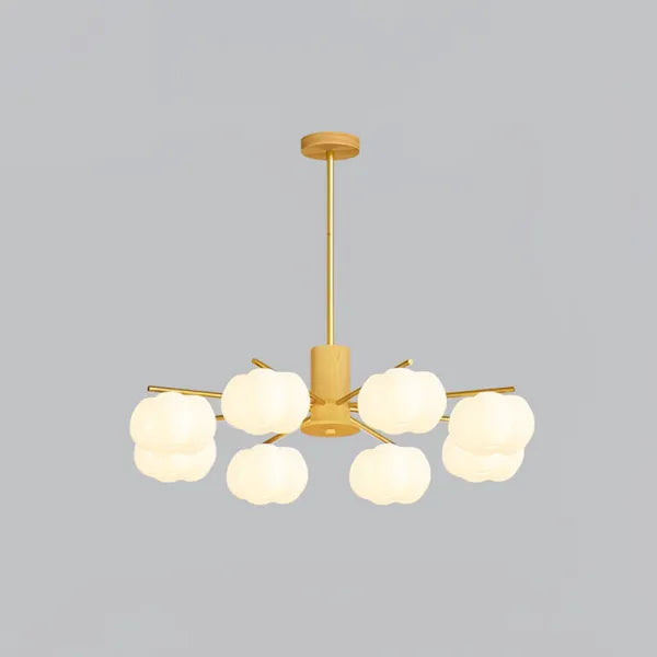 Modern Wooden Ball Chandelier Light