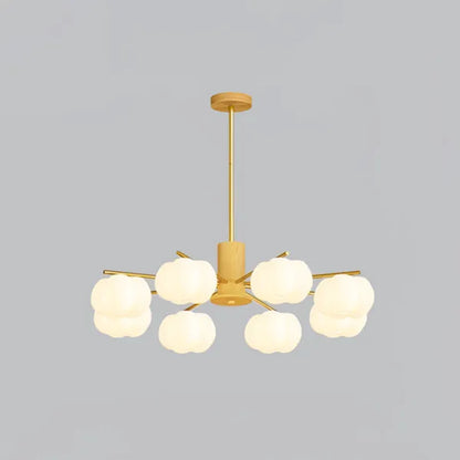 Modern Wooden Ball Chandelier Light