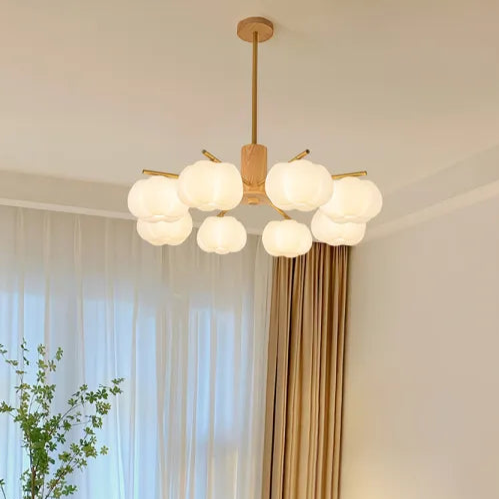 Modern Wooden Ball Chandelier Light