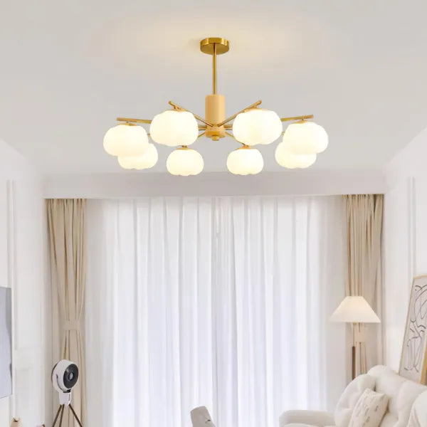 Modern Wooden Ball Chandelier Light