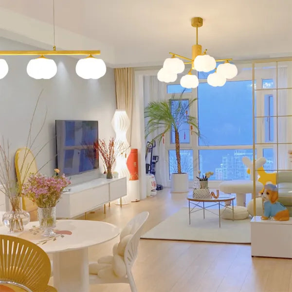 Modern Wooden Ball Chandelier Light