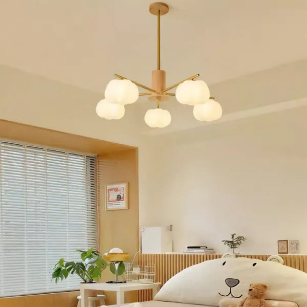 Modern Wooden Ball Chandelier Light