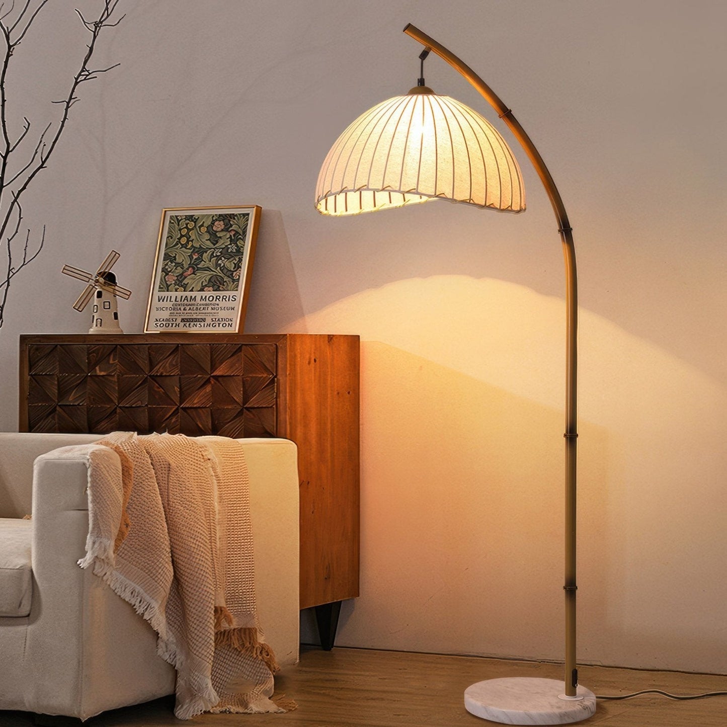 Zen Bamboo Floor Lamp with LED