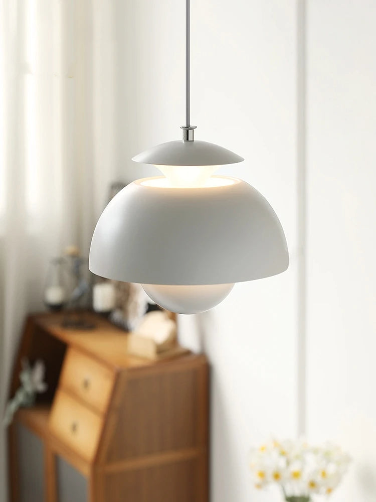 Danish Designer Modern Metal Bud Pendant Light