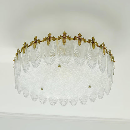 Round Decorative Glass Chandelier Ceiling Light