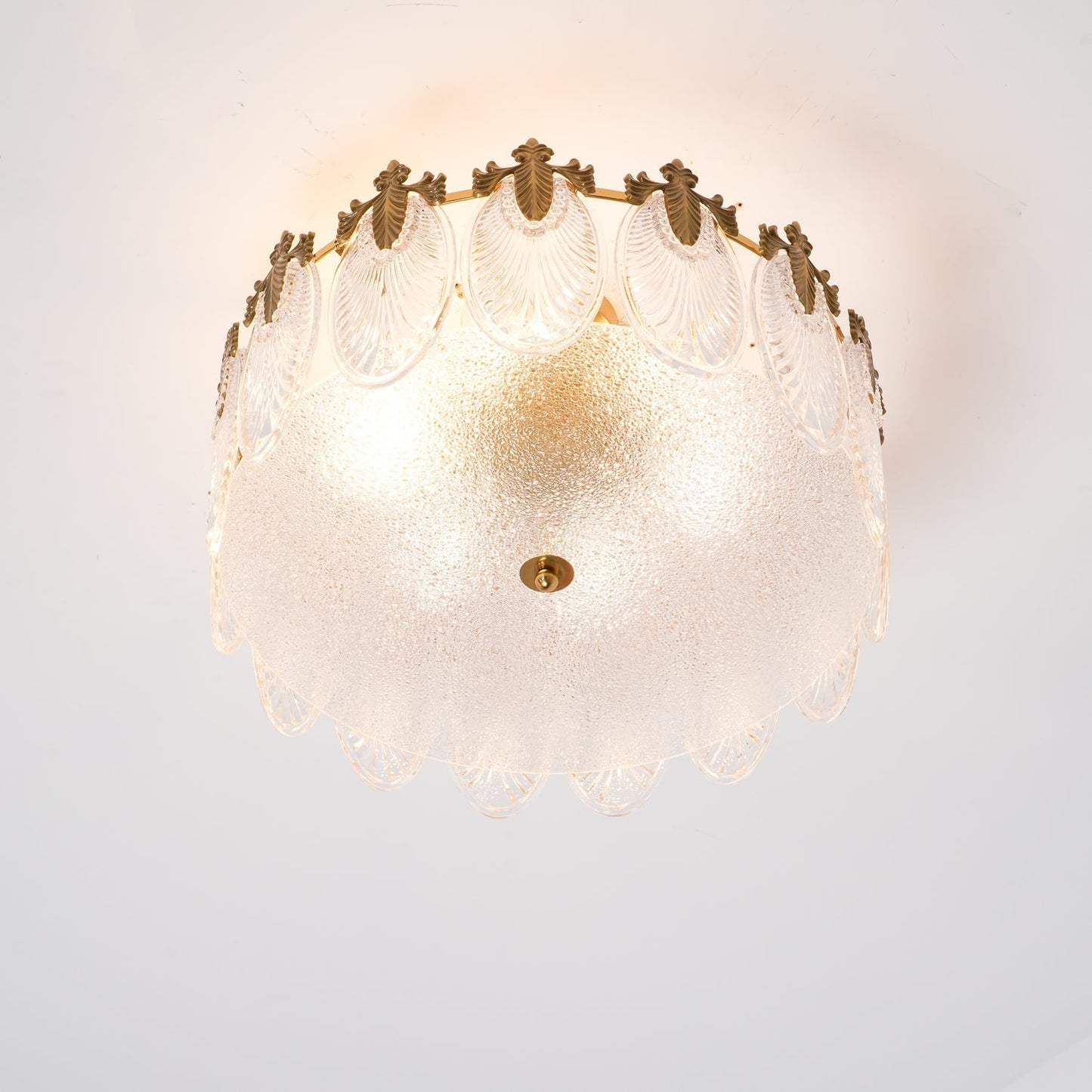 Round Decorative Glass Chandelier Ceiling Light