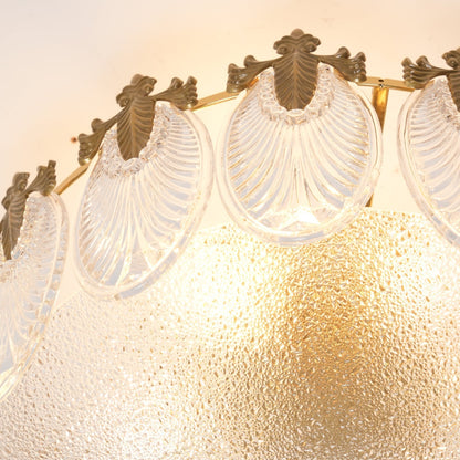 Round Decorative Glass Chandelier Ceiling Light