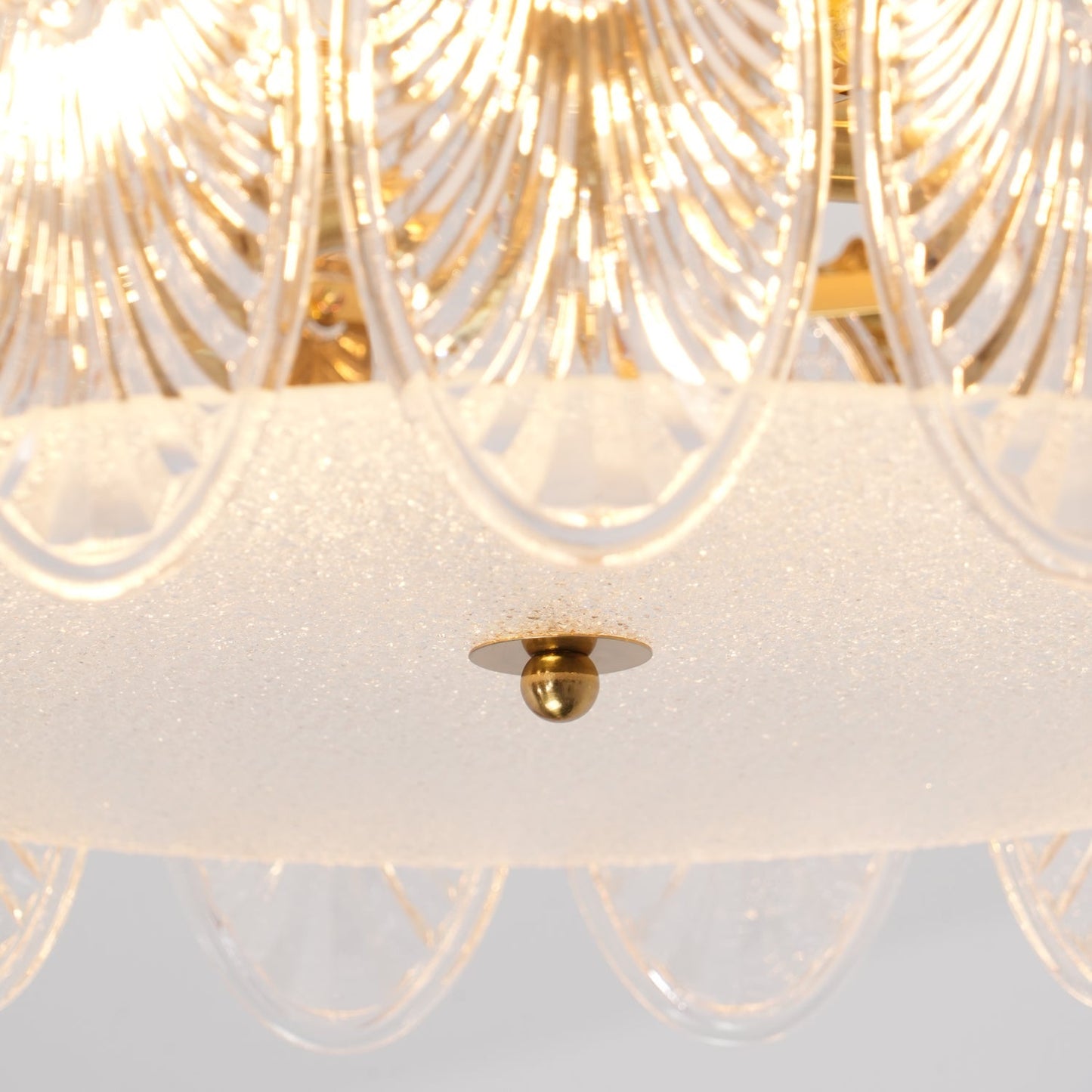 Round Decorative Glass Chandelier Ceiling Light
