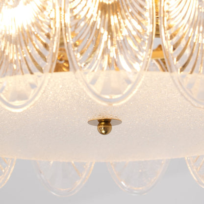 Round Decorative Glass Chandelier Ceiling Light