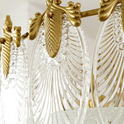 Round Decorative Glass Chandelier Ceiling Light