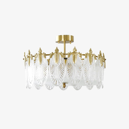 Round Decorative Glass Chandelier Ceiling Light