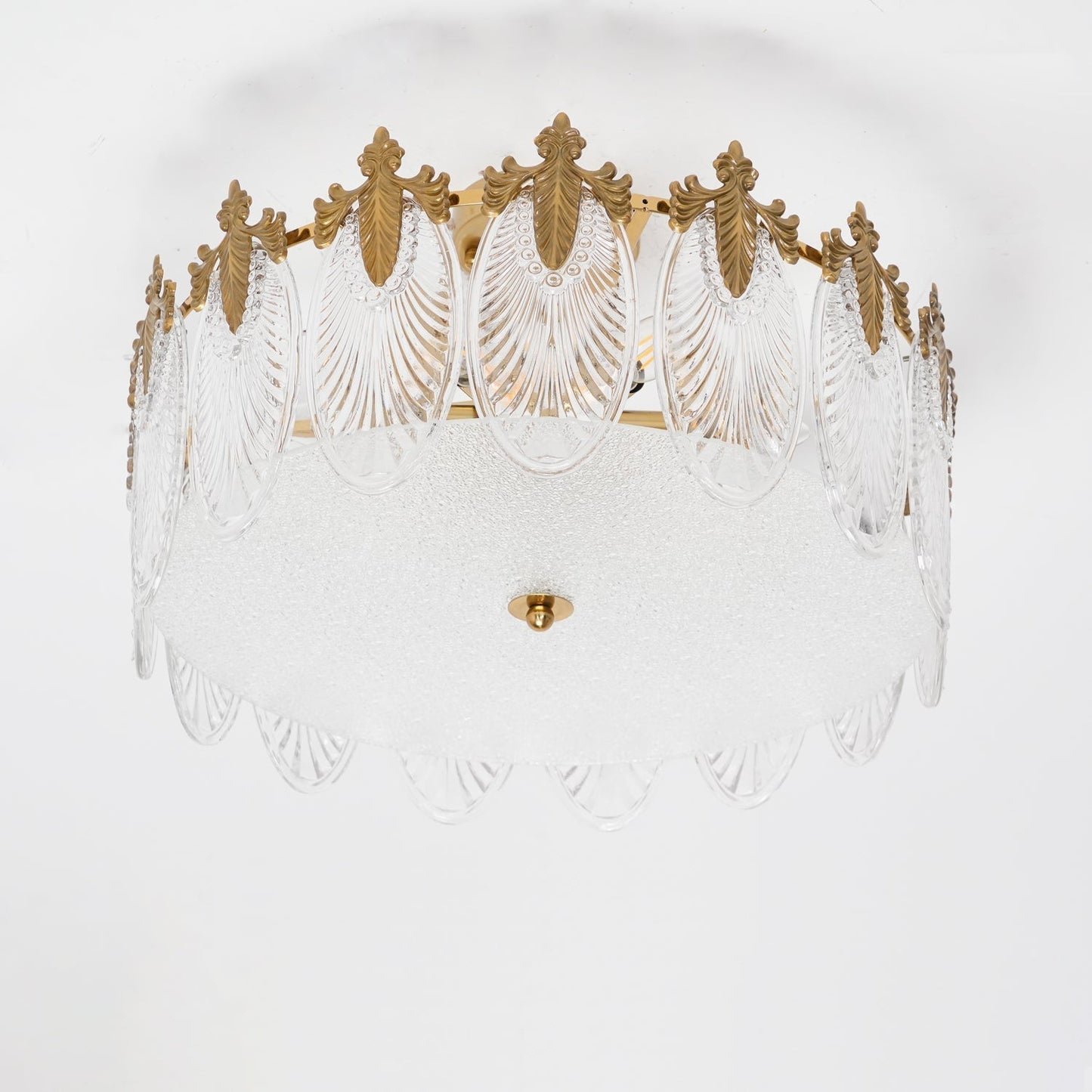 Round Decorative Glass Chandelier Ceiling Light