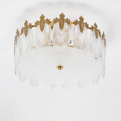 Round Decorative Glass Chandelier Ceiling Light