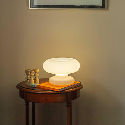 Modern Donut Table Lamp with Glass Shade