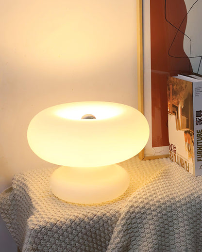 Modern Donut Table Lamp with Glass Shade