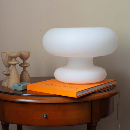 Modern Donut Table Lamp with Glass Shade