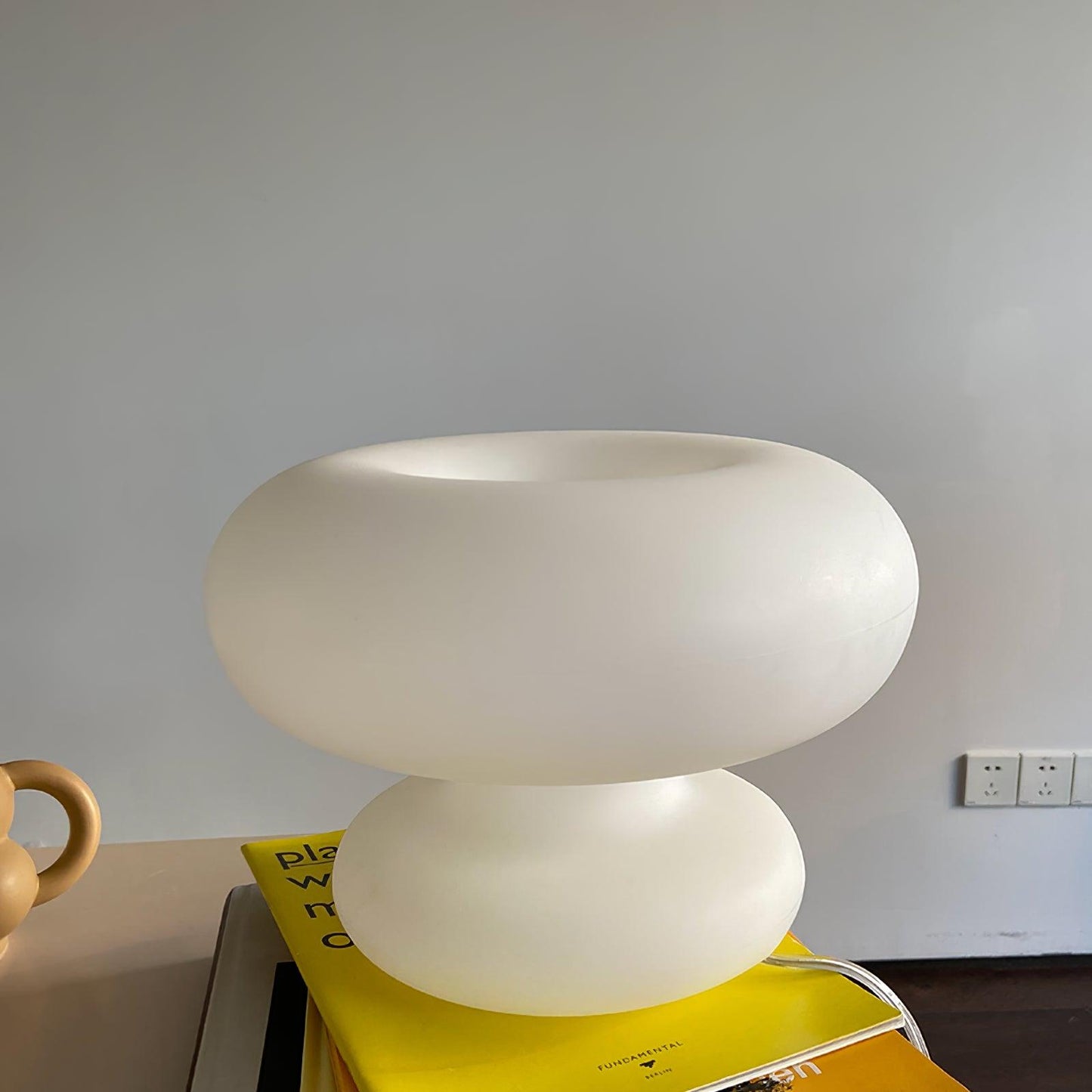 Modern Donut Table Lamp with Glass Shade
