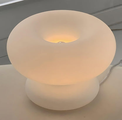 Modern Donut Table Lamp with Glass Shade