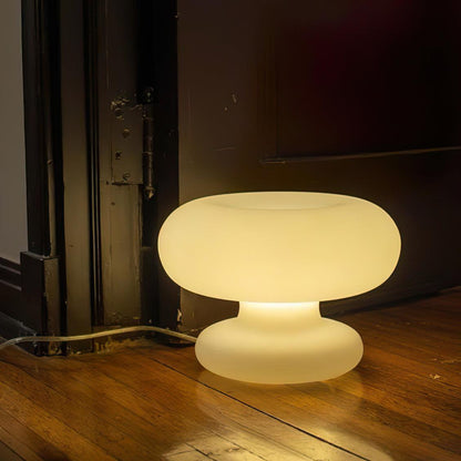 Modern Donut Table Lamp with Glass Shade