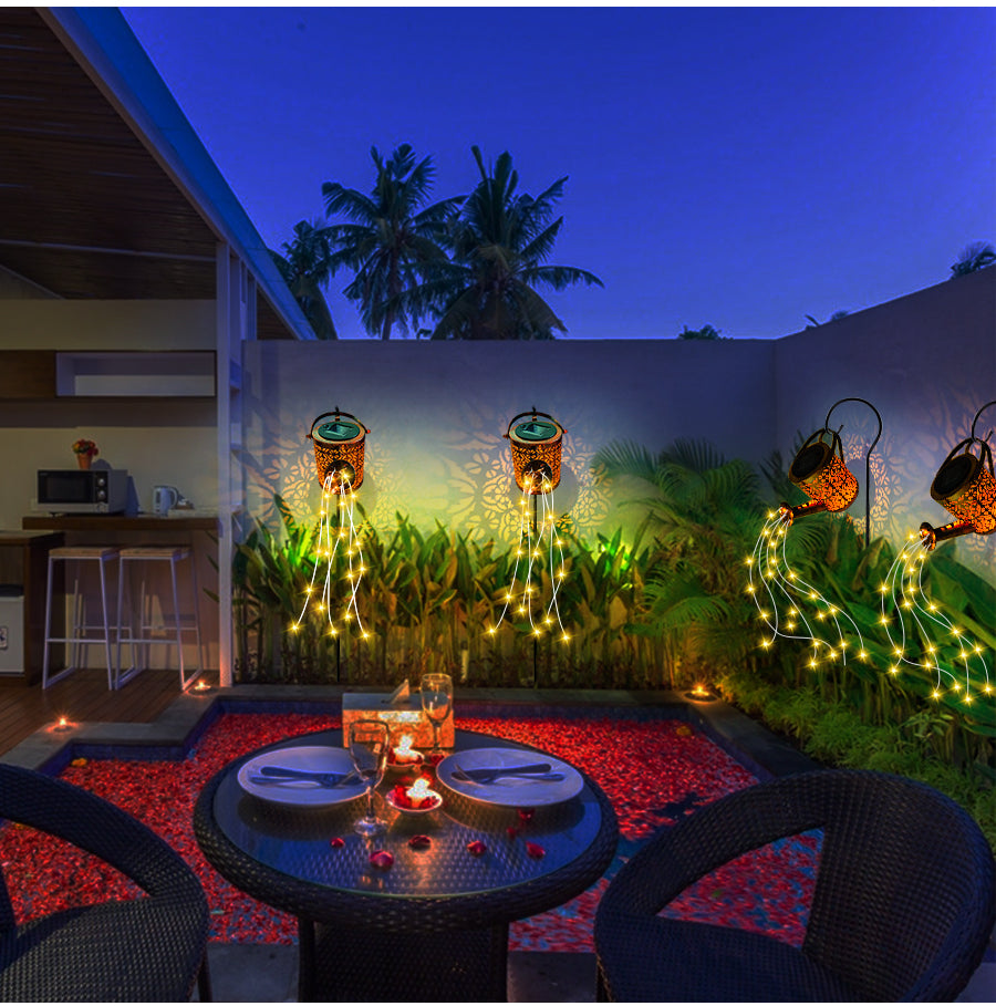 Enchanted Solar-Powered Star Shower Garden Light