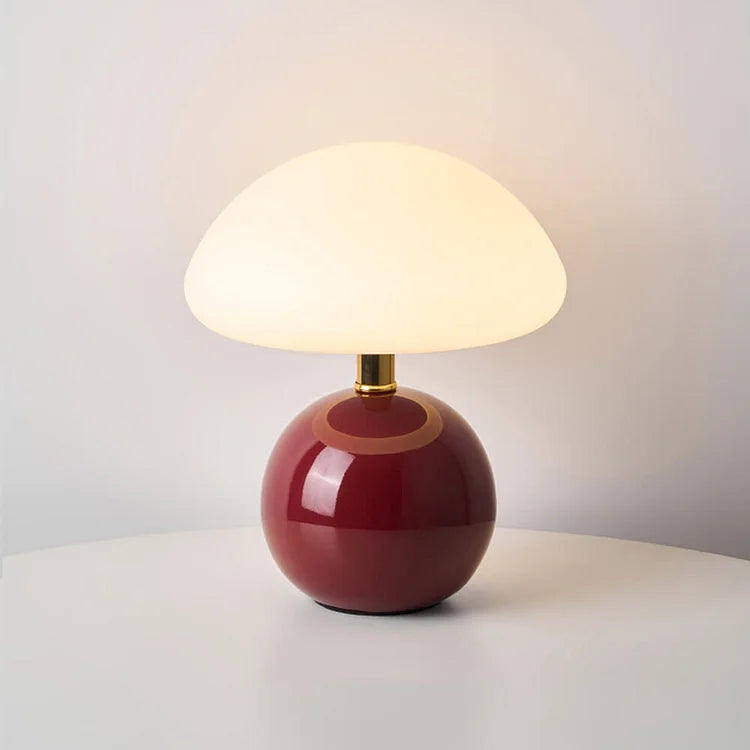 French Cream Mushroom LED Table Lamp