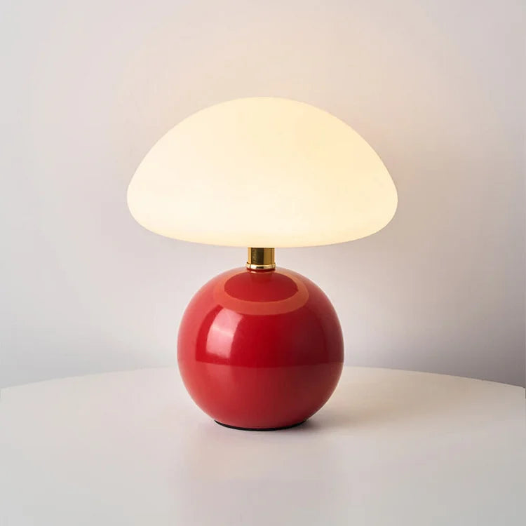 French Cream Mushroom LED Table Lamp