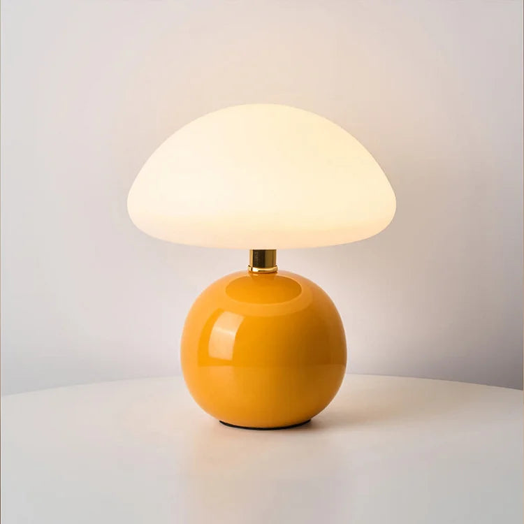 French Cream Mushroom LED Table Lamp