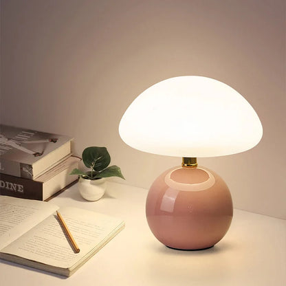 French Cream Mushroom LED Table Lamp
