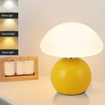 French Cream Mushroom LED Table Lamp