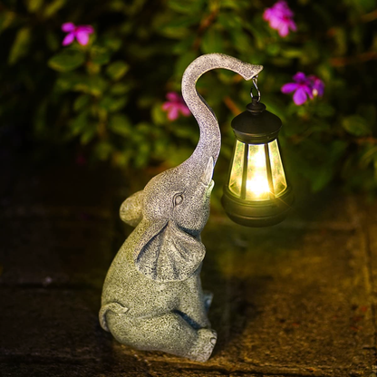 Gentle Elephant Solar Lamp for Garden
