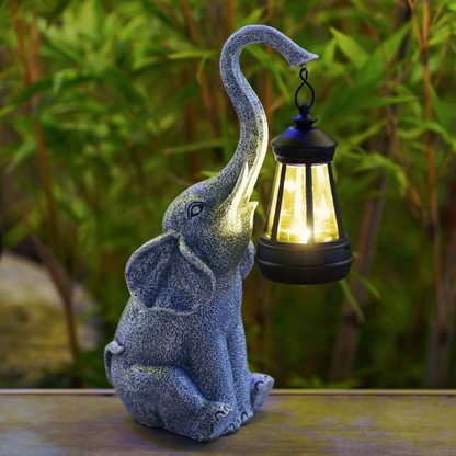 Gentle Elephant Solar Lamp for Garden