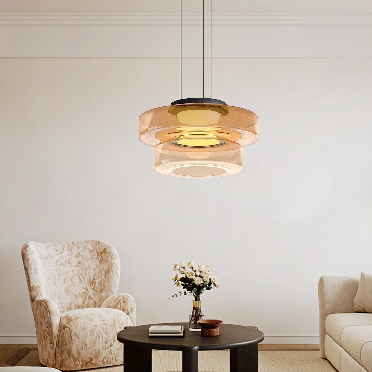 Bauhaus Glass Pendant Light Fixture