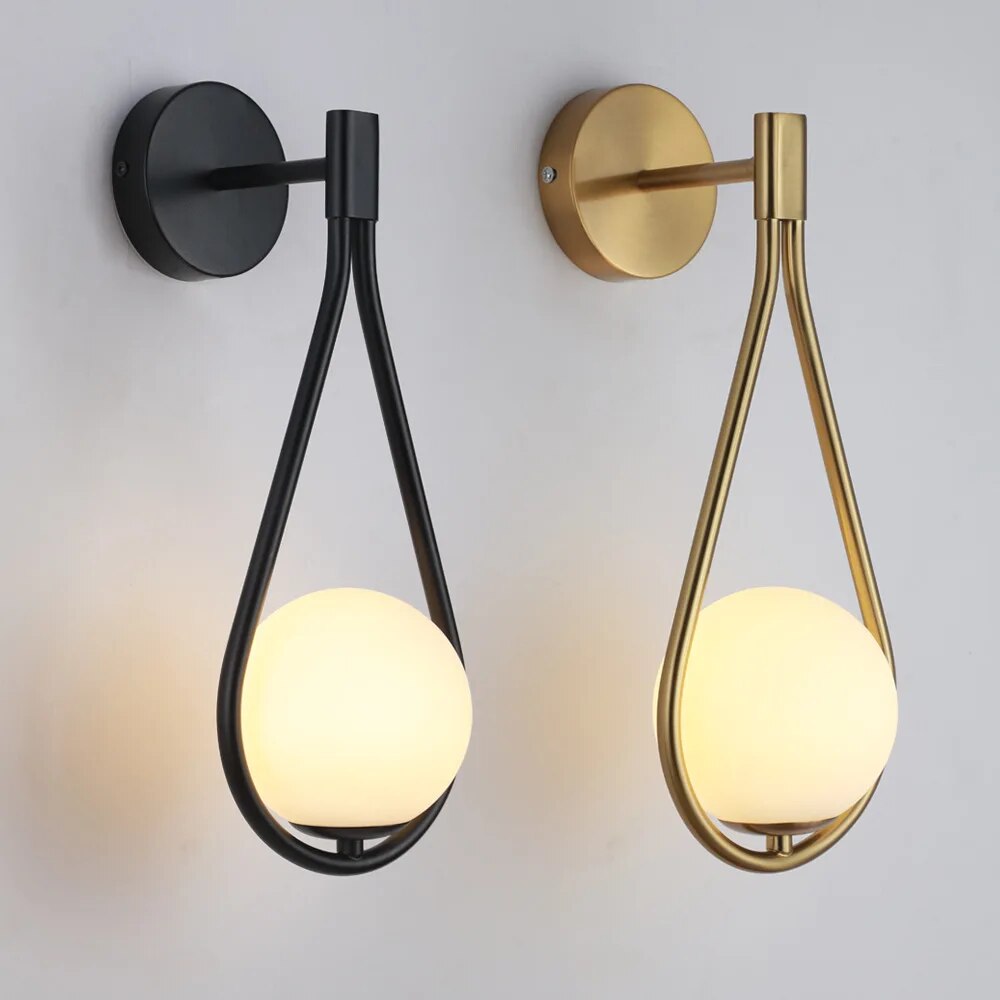 Modern Nordic Glass Wall Sconce Light